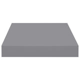 ZNTS Floating Wall Shelves 4 pcs Grey 23x23.5x3.8 cm MDF 323846