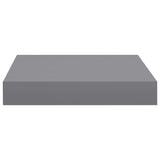 ZNTS Floating Wall Shelves 4 pcs Grey 23x23.5x3.8 cm MDF 323846