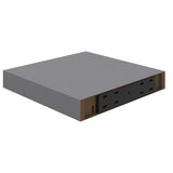 ZNTS Floating Wall Shelves 4 pcs Grey 23x23.5x3.8 cm MDF 323846