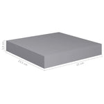 ZNTS Floating Wall Shelves 4 pcs Grey 23x23.5x3.8 cm MDF 323846
