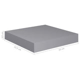 ZNTS Floating Wall Shelves 4 pcs Grey 23x23.5x3.8 cm MDF 323846