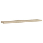 ZNTS Floating Wall Shelves 4 pcs Oak 120x23.5x3.8 cm MDF 323885