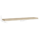 ZNTS Floating Wall Shelves 4 pcs Oak 120x23.5x3.8 cm MDF 323885