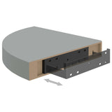 ZNTS Floating Corner Shelves 4 pcs Grey 25x25x3.8 cm MDF 323903