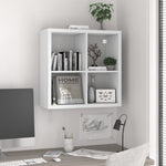 ZNTS Wall Cube Shelf White 69.5x29.5x69.5 cm MDF 323940