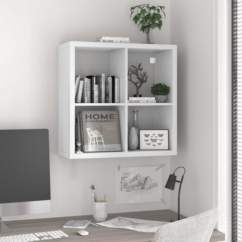 ZNTS Wall Cube Shelf White 69.5x29.5x69.5 cm MDF 323940