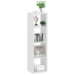 ZNTS Wall Cube Shelf White 37x29.5x134.5 cm MDF 323943