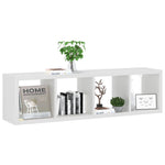 ZNTS Wall Cube Shelf White 37x29.5x134.5 cm MDF 323943