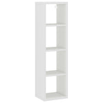 ZNTS Wall Cube Shelf White 37x29.5x134.5 cm MDF 323943