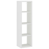 ZNTS Wall Cube Shelf White 37x29.5x134.5 cm MDF 323943
