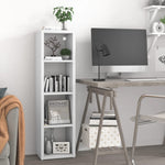 ZNTS Wall Cube Shelf White 37x29.5x134.5 cm MDF 323943