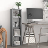 ZNTS Wall Cube Shelf Grey 37x29.5x134.5 cm MDF 323945