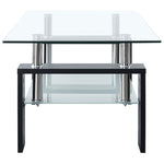 ZNTS Coffee Table Black 95x55x40 cm Tempered Glass 321982