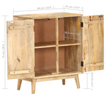 ZNTS Sideboard 60x35x75 cm Solid Mango Wood 320948