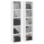 ZNTS CD Cabinets 2 pcs White 21x16x93.5 cm Engineered Wood 802696