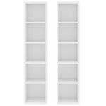 ZNTS CD Cabinets 2 pcs White 21x16x93.5 cm Engineered Wood 802696