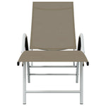 ZNTS Sun Lounger Textilene and Aluminium Taupe 310523