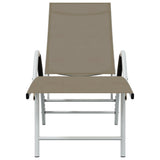 ZNTS Sun Lounger Textilene and Aluminium Taupe 310523