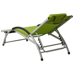 ZNTS Sun Lounger with Pillow Textilene Green 310532
