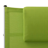 ZNTS Sun Lounger with Pillow Textilene Green 310532