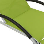 ZNTS Sun Lounger with Pillow Textilene Green 310532