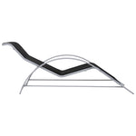 ZNTS Sun Loungers 2 pcs with Table Aluminium Black 310534