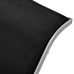 ZNTS Sun Loungers 2 pcs with Table Aluminium Black 310534