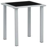 ZNTS Sun Loungers 2 pcs with Table Aluminium Black 310534
