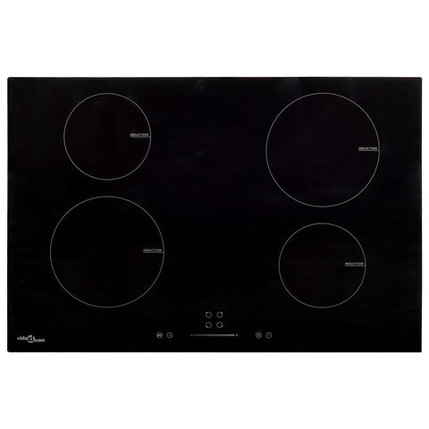 ZNTS Induction Hob with 4 Burners Touch Control Glass 77 cm 7000 W 51439