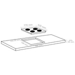 ZNTS Induction Hob with 4 Burners Touch Control Glass 77 cm 7000 W 51439