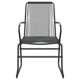 ZNTS Garden Chairs 2 pcs Black 58x59x85.5 cm PVC Rattan 312173