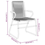 ZNTS Garden Chairs 2 pcs Black 58x59x85.5 cm PVC Rattan 312173