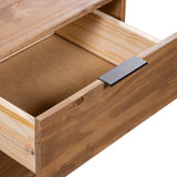 ZNTS Bedside Cabinet 45x39.5x57 cm Solid Pine Wood 321116