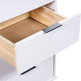 ZNTS Drawer Cabinet White 45x39.5x90.3 cm Solid Pine Wood 321121