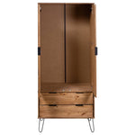 ZNTS Wardrobe New York Range Light Wood Solid Pine Wood 321132