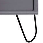 ZNTS Wardrobe New York Grey Solid Pine Wood 321134
