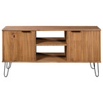 ZNTS TV Cabinet New York Light Wood Solid Pine Wood 321144