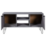ZNTS TV Cabinet New York Grey Solid Pine Wood 321146