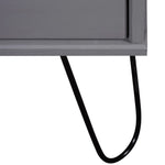 ZNTS TV Cabinet New York Grey Solid Pine Wood 321146