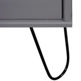 ZNTS TV Cabinet New York Grey Solid Pine Wood 321146