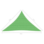 ZNTS Sunshade Sail 160 g/m Light Green 5x5x6 m HDPE 311320