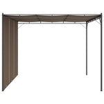 ZNTS Garden Gazebo with Side Curtain 3x3x2.25 m Taupe 312263