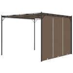 ZNTS Garden Gazebo with Side Curtain 3x3x2.25 m Taupe 312263