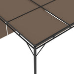 ZNTS Garden Gazebo with Side Curtain 3x3x2.25 m Taupe 312263