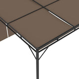 ZNTS Garden Gazebo with Side Curtain 3x3x2.25 m Taupe 312263