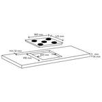 ZNTS Built-in Induction Hob Touch Control Glass 2000 W 86 cm 51435