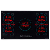ZNTS Built-in Flexizone Induction Hob Touch Control 3000 W 86 cm 51436