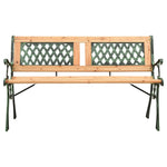 ZNTS Garden Bench 122 cm Cast Iron and Solid Firwood 312033