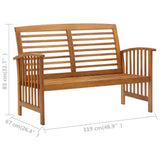 ZNTS Garden Bench 119 cm Solid Acacia Wood 310259