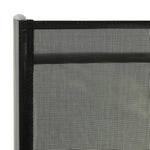 ZNTS Folding Sun Lounger Textilene and Aluminium Black and Silver 312191